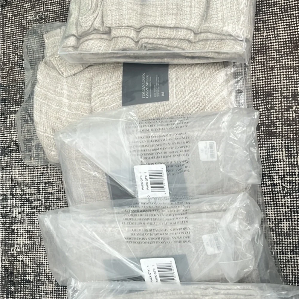 1 left! Restoration Hardware Italian linen gauze curtain panel. Sz 50X108